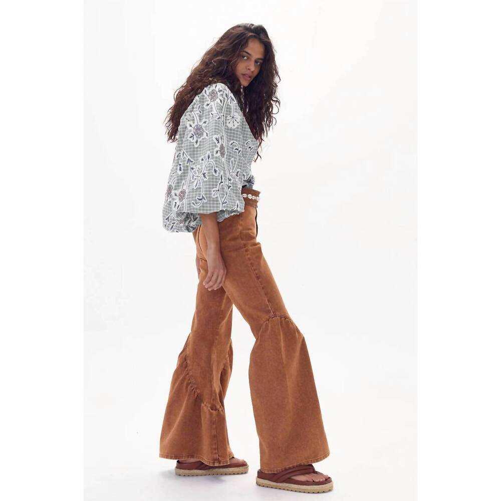 NEW LANHTROPY claire poplin shirt in wild scandi